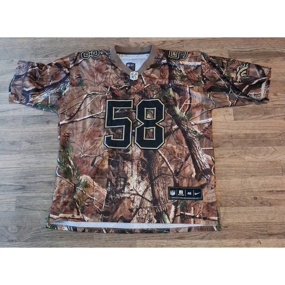 Nike On Field Men's NFL Denver Broncos Miller #58 Realtree Camo Jersey Size 48
